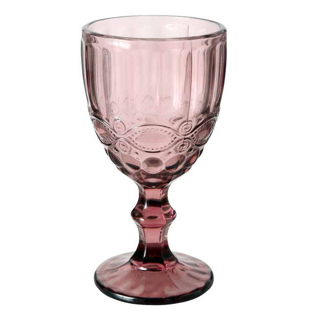 Potir cu decor, roz, AURORA, 300 ml