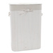 Coș de rufe alb din bambus, 72 l