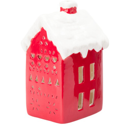 Lampă LED în formă de casă, 13 cm, roșie