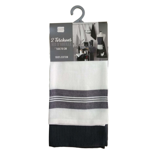 Set 2 prosoape de bucatarie din bumbac AUBERGE, 50 x 70 cm