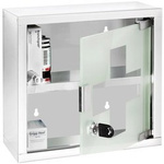 Trusă de prim ajutor blocabilă pe două niveluri, dulap suspendat pentru medicamente - 25 x 12 x 25 cm, WENKO