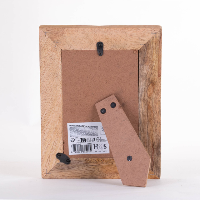 Rama foto verticală cu cadru decorativ din lemn de mango, 18 x 23 x 2,5 cm