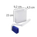 Perie WC si suport cu ventuze, Alb, 23x9,2x4,5 cm