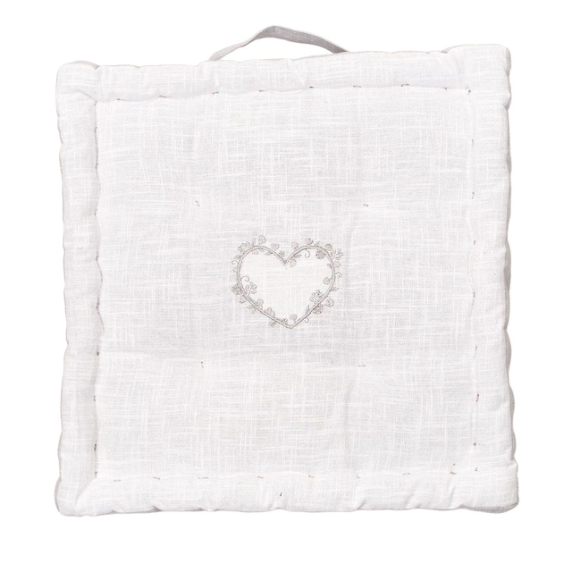 Perna pentru șezut pe podea CONSTANCE, bumbac muselin, 40 x 40 x 10 cm