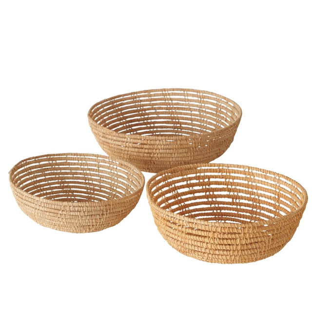 Coș țesut Palmina, 3 buc, palmier