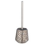 Perie WC cu suport BURGOS, finisaj platina, Ceramica, Wenko