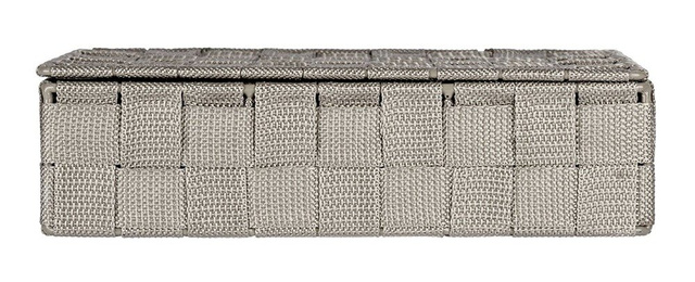 Organizer cu capac ADRIA, recipient pentru baie, WENKO, gri închis