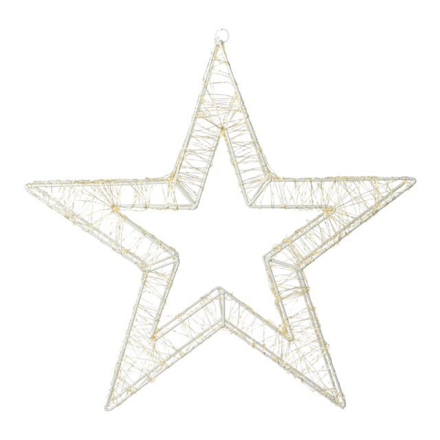 Stea din sârmă, decorațiune cu LED de 50 cm