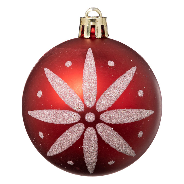 Set globuri cu modele cu sclipici, Ø 6 cm