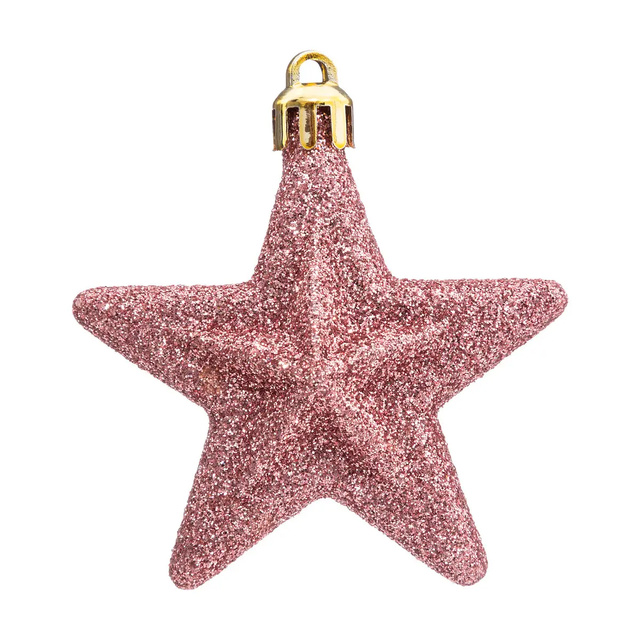 Decoratiuni de Craciun, stele din plastic, 6 buc.