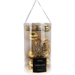 Set de ornamente de Crăciun, 57 buc.