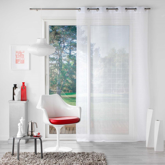 Perdea sufragerie cu ghidaje FANTASY, model pătrat, 140 x 240 cm