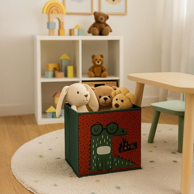 Cutie textila pentru camera copiilor, 30 x 30 x 30 cm