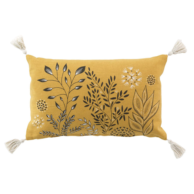 Perna decorativa SUZANNE, cu ciucuri, bumbac reciclat, 30 x 50 cm