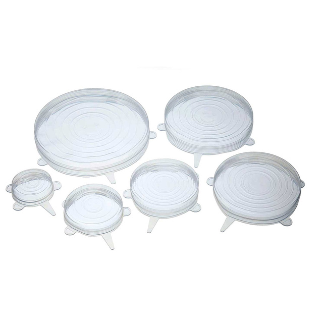 Huse din silicon pentru vase pentru frigider, 6 buc
