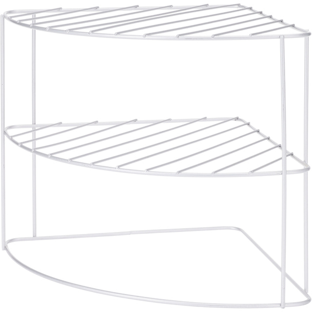 Organizer colțar pentru blat de bucătărie pentru farfurii, metalic, 23 x 23 x 21 cm