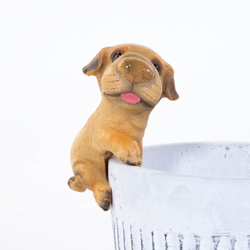 Decor pentru ghiveci, in forma de catel