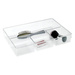 Organizator pentru cosmetice Wenko Femne, 4 compartimente, Plastic, Transparent