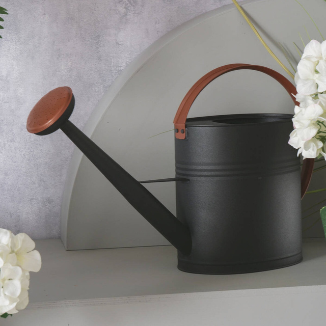 Stropitoare de gradina din cupru Connie, negru mat, 10 l