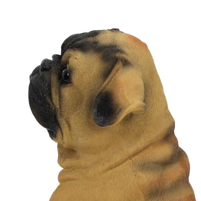 Figurina de gradina a unui caine, inaltime 27 cm, din piatra artificiala