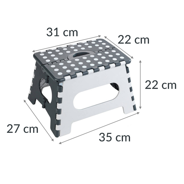 Scaun pliabil SECURA antiderapant, max. 150 kg