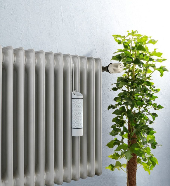 Umidificator pentru calorifer, Alb cu motiv floral, WENKO