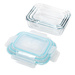 Organizatoare de sticlă pentru alimente cu capace, 3 bucăți