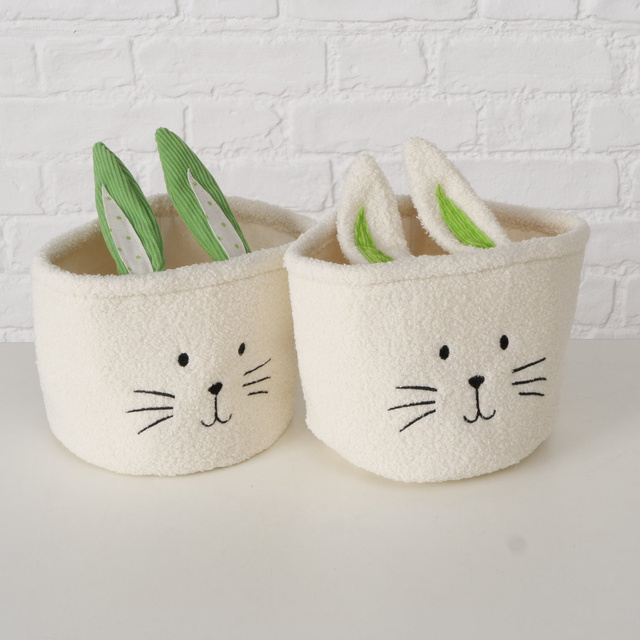 Coș textil pentru mărunțișuri NIKKEL cu model iepuraș