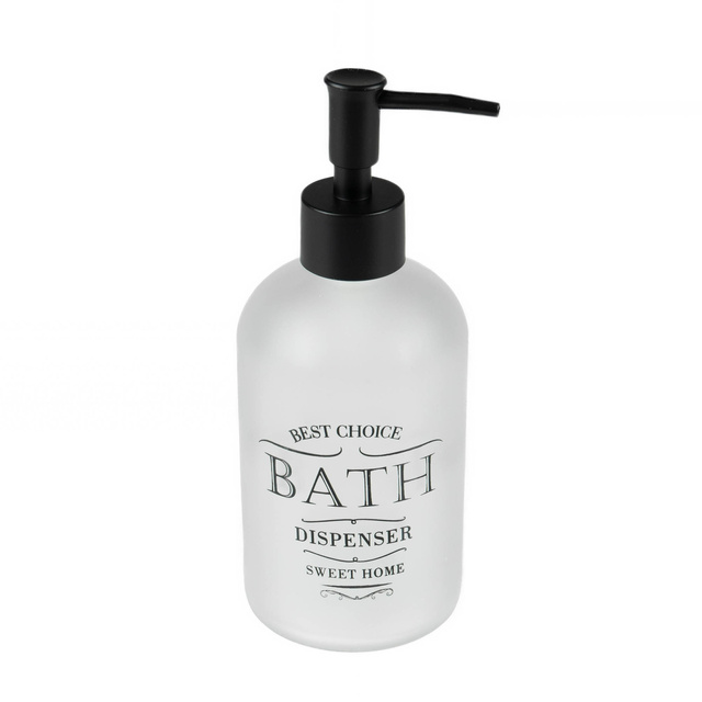 Distribuitor de sapun lichid, sticla, 400 ml, stil retro, transparent, Wenko