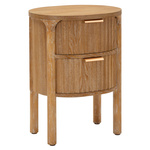 Noptieră GOTEBORG cu două sertare, stil nordic, înălțime 52 cm