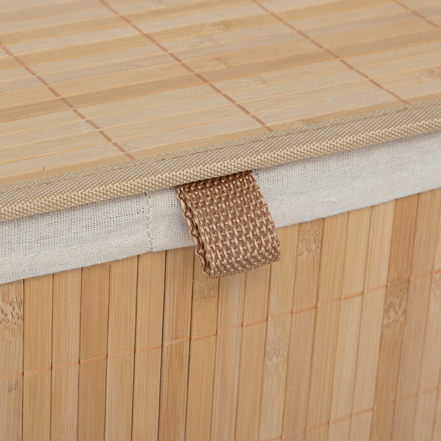 Coș de rufe din bambus, 100L