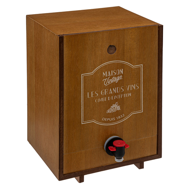 Distribuitor pentru vin BARREL, din lemn de mango, înălțime 31,3 cm