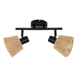 Lămpi de plafon MYHA 2 abajururi din hârtie împletită, 2 x Ø 15 cm