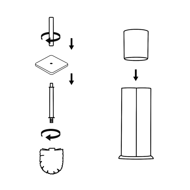 Perie de toaletă din metal NATRIO