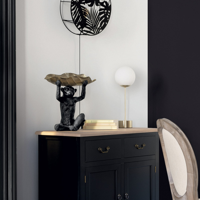 Lampa de masa BOULE, bila de sticla, 43 cm