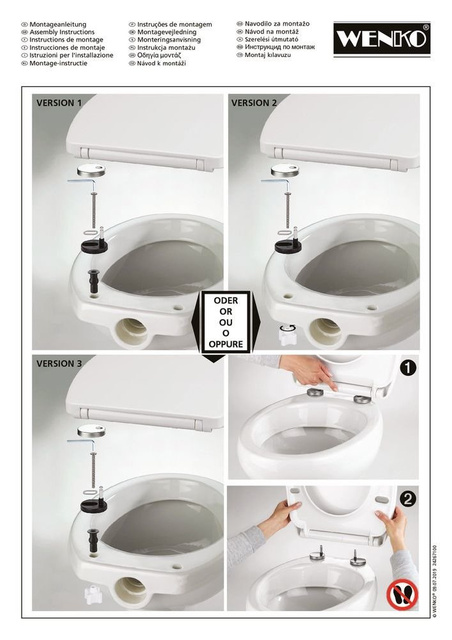 Capac WC OSTUNI cu Easy Close, Thermoplast, WENKO