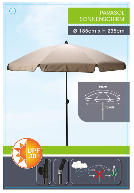 Umbrela de gradina, Ø 185 cm