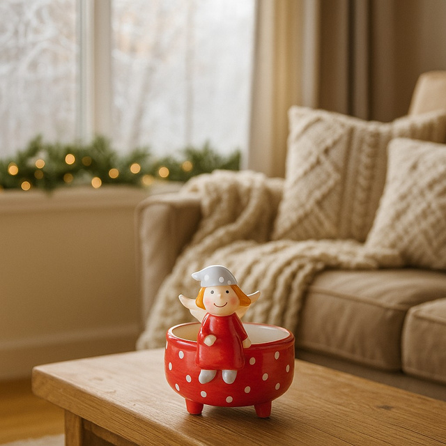 Candelabru cu îngeraș pentru o singură lumânare MALENA