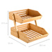 Organizator bucatarie cu doua cosuri, bambus