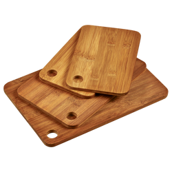 Set de 4 tocătoare din bambus închis la culoare