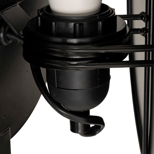 Aplica de perete neagră loft MYSTI, înălțime 30,5 cm