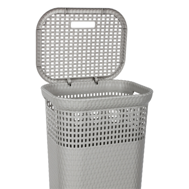 Cos de rufe cu capac, model ratan, 60 litri