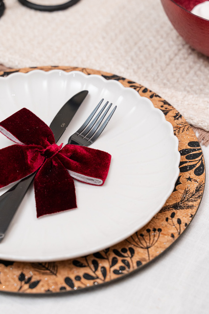 Fundite pentru brad, stofa, 3 bucati, 10 x 9 cm