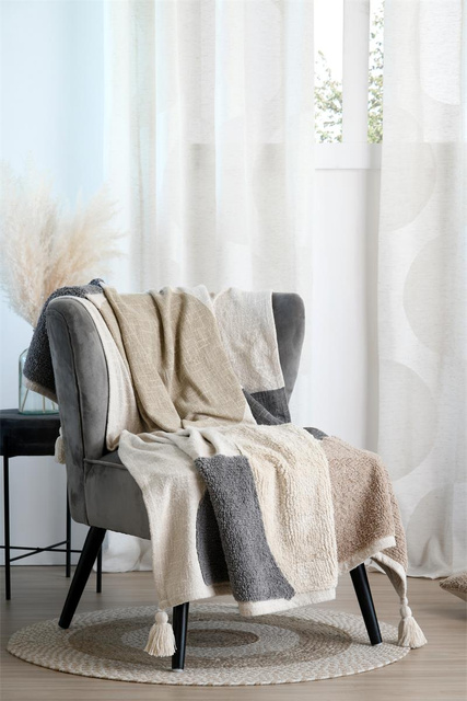 Cuvertură de pat din bumbac, MARTIAL, 125 x 150 cm