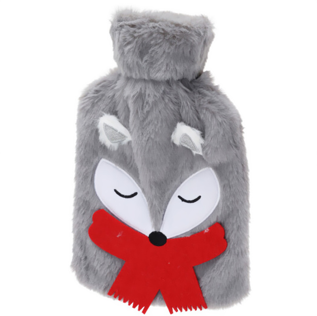 Termofor de 0,85 L cu motiv sărbătoresc, vulpe