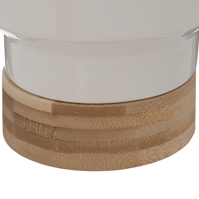 Ghiveci din ceramica cu suport de bambus, inaltime 16 cm