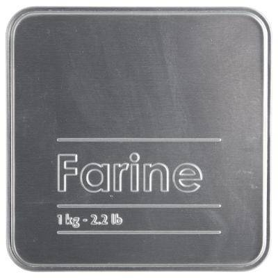 Recipient pentru făină, 1 kg, metal, negru