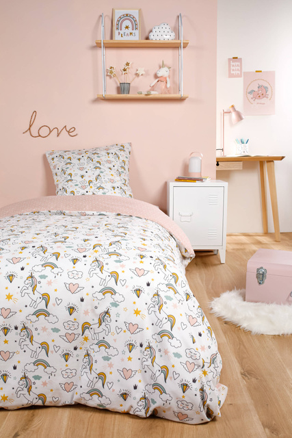 Lenjerie de pat pentru copii HAPPY, 100% bumbac, 140 x 200 cm