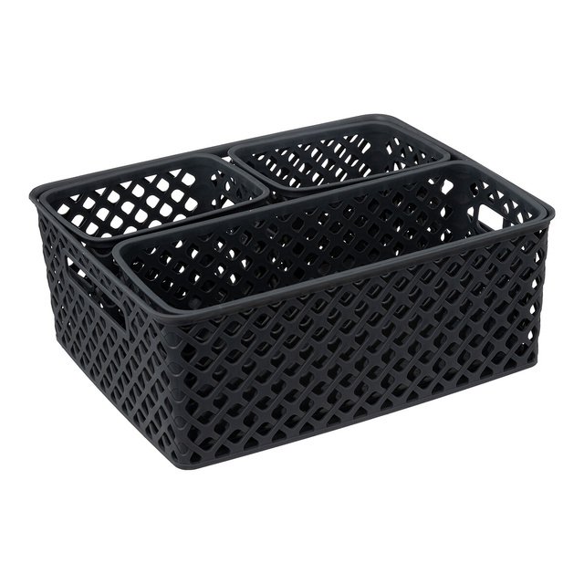 Set coșuri de depozitare din plastic FOLK, 4 buc.