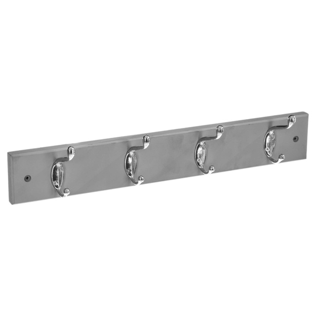 Umeraș din lemn cu 4 cârlige metalice, 42 x 7 x 6.5 cm